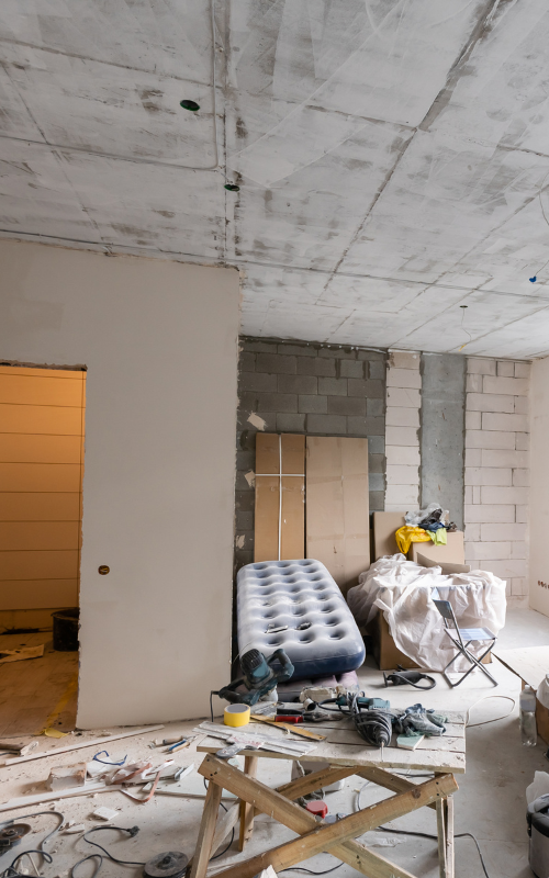 Image d'une maison en rénovation